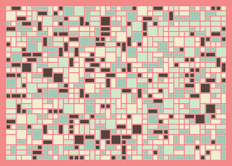 Fototapeta premium Offset Quads generative art background art illustration