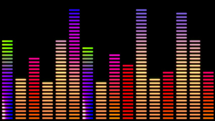 Digital equalizer bar graph illustration