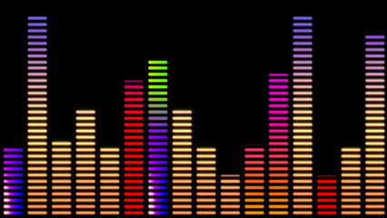 Digital equalizer bar graph illustration