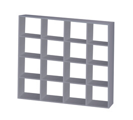 Grey storage rack. vector illustration