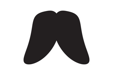 Moustache vector icon. Black retro style mustache. Shave barber vintage man face