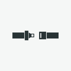 seat belt icon vector isolated. safe, security symbol