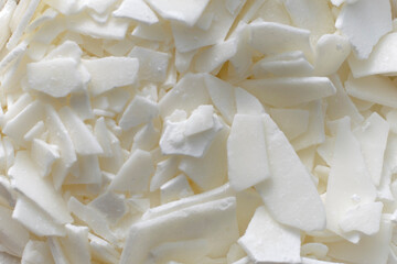 Background of soy wax flakes for candles. - obrazy, fototapety, plakaty