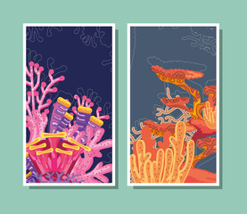 banners with corals