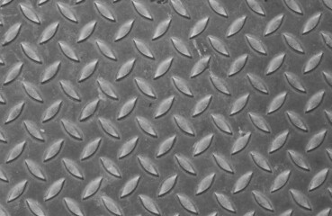Metal Floor Texture, dark list with rhombus shapes of Black steel texture background