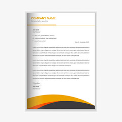 Modern and business corporate Letterhead template design