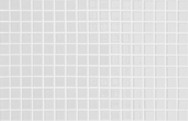 Fototapeta premium White or gray ceramic wall and floor tiles abstract background. Design geometric mosaic texture decoration.