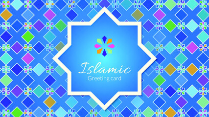 Islamic pattern illustration background or banner design or geometric illustration design 