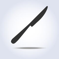 Knife sign simple icon in gray colors - 485299766