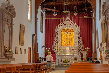 Fototapeta na wymiar Kirche Kathedrale San Cristobal La Laguna Tenefiffa Innen
