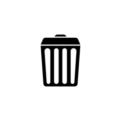 Trash can silhouette icon illustration