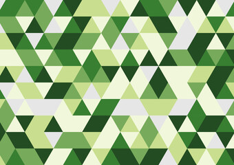 Triangle in green tone colors. Abstract template background with triangle shapes 