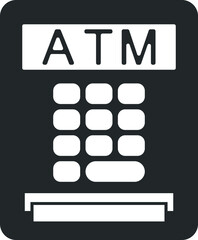 Atm machine location icon vector, atm machine icon