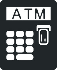 Atm machine location icon vector, atm machine icon