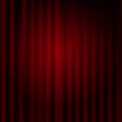 Vector texture of red curtain background