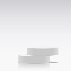 Abstract background with white color podium for presentation. Vector