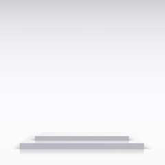 Abstract background with white color podium for presentation. Vector