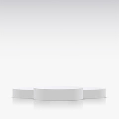 Abstract background with white color podium for presentation. Vector