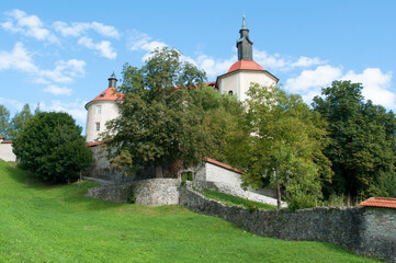 Fototapeta na wymiar Skofja Loka Castle in a Summer Day