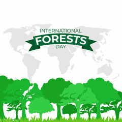 Vector illustration for World forests Day