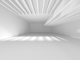 Illuminated corridor interior design. Empty Room Interior Background