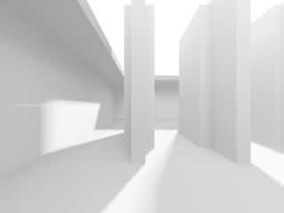 Abstract White Architecture Design Concept