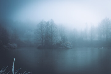misty morning on the river