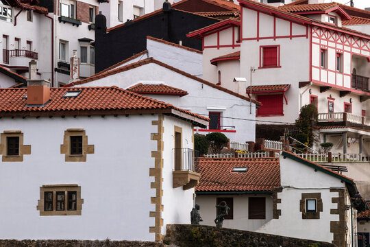 white houses of the old port of getxo