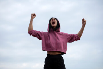 happy Woman. Lifestyle. Life. Sensual. Energy. Sport concept. 