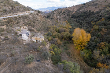 Fototapeta na wymiar mountainous landscape in the south of Granada in Spain
