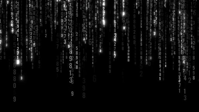 black matrix binary numbers programming background