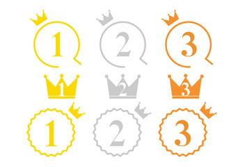 ランキングアイコンのイラストセット