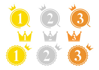 ランキングアイコンのイラストセット