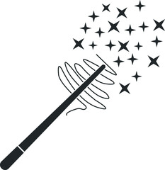  Magic wand icon, magic stick icon vector, modern magic icon symbol 