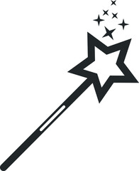  Magic wand icon, magic stick icon vector, modern magic icon symbol 