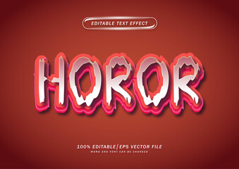 Red horor text effect editable style design