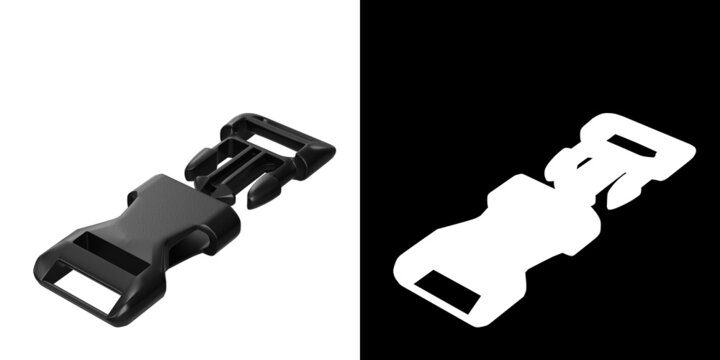 3D rendering illustration of a snap buckle
