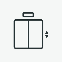elevator icon vector. lifting, lift, down, up, escalator, stairs symbol