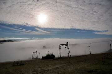 Inversion weather condition near the german village Neuastenberg