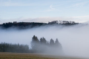 Inversion weather condition near the german village Neuastenberg