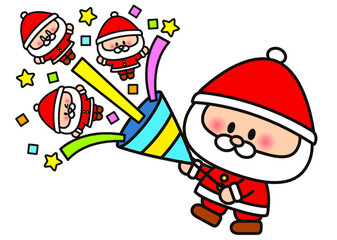 クリスマス,サンタ,イラスト,サンタクロース,冬,１２月,メリークリスマス,子供,クラッカー,クリスマスイブ,サンタさん,クリスマスプレゼント,プレゼント