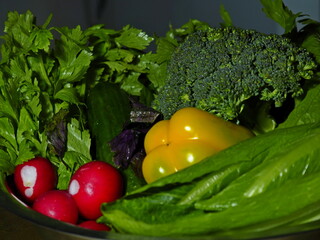 Still life of vegetables