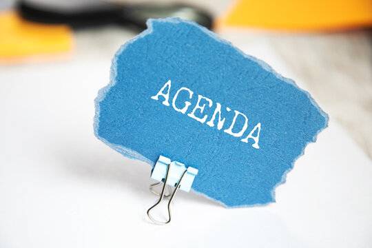agenda text on the paper