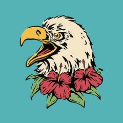 Eagle head illustration