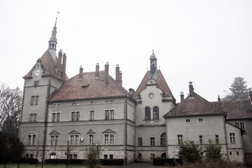 Fototapeta na wymiar Shenborn French Counts Palace Karpaty Villge, Carpathian Region (Oblast)m Zakarpattia, Renaissance