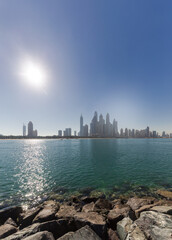 Urban Skyline and cityscape in Dubai UAE.