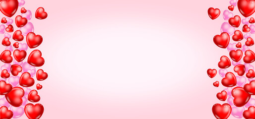 Valentine's Day and a heart-shaped love background image for lovers' love and confession.