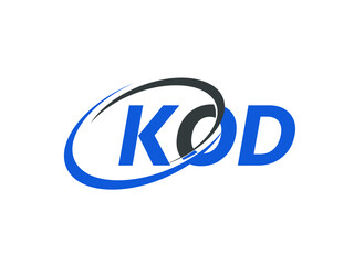 KOD letter creative modern elegant swoosh logo design