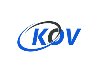 KOV letter creative modern elegant swoosh logo design