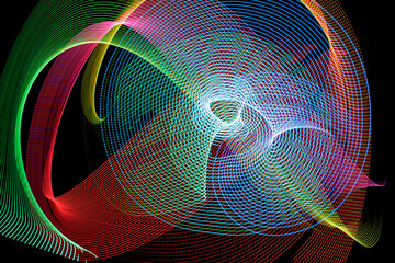 Abstract background made of magic LED lights